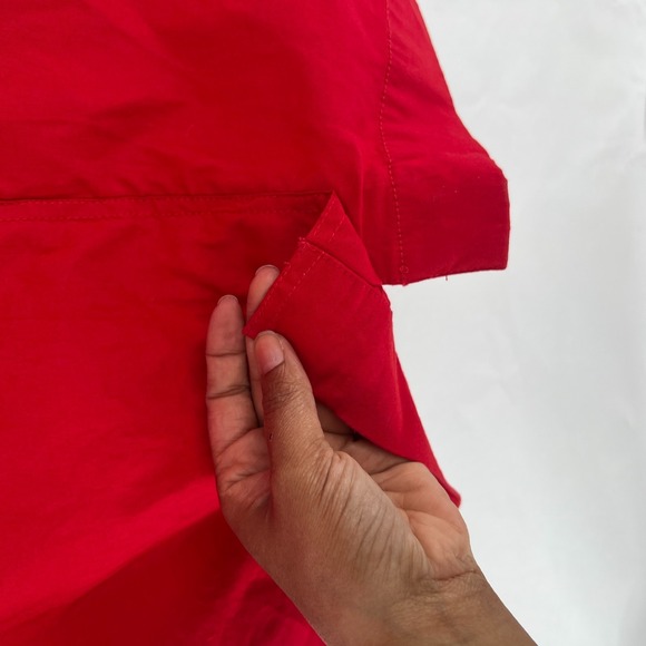 Anthropologie Maeve The Colette Midi Skirt Womens XL Red Classic Front Pockets - Picture 7 of 15